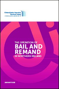 Front cover of Bail and Remand report.